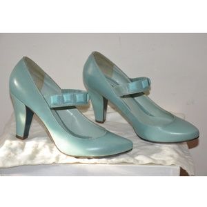 pale blue mary jane shoes